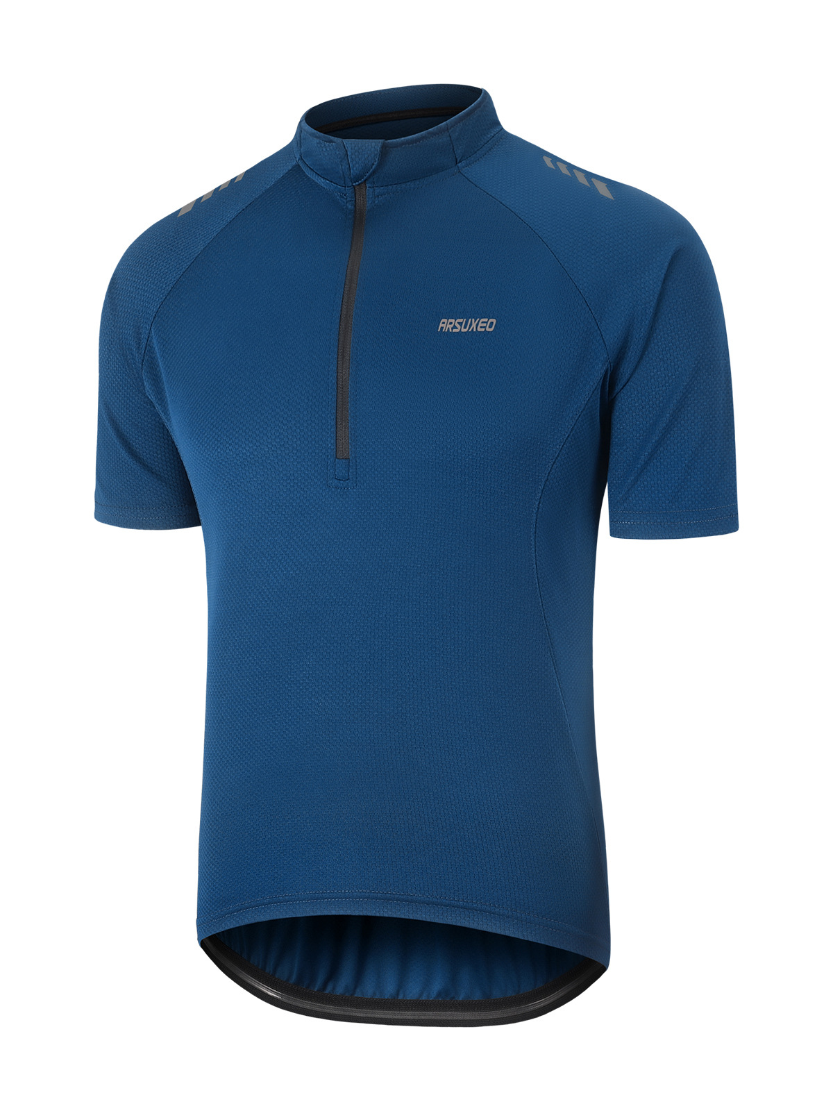 Cycling Wear Short-sleeved Top Men's Bicycle Mountain Bike Casual Quick-drying Breathable Sports Summer Round Neck Half Zipper