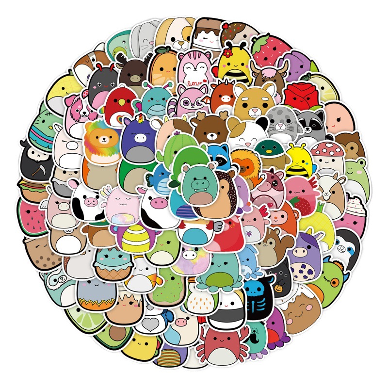 100 kawaii graffiti stickers guitar mobile phone computer decoration stickers creative stationery waterproof hand account stickers