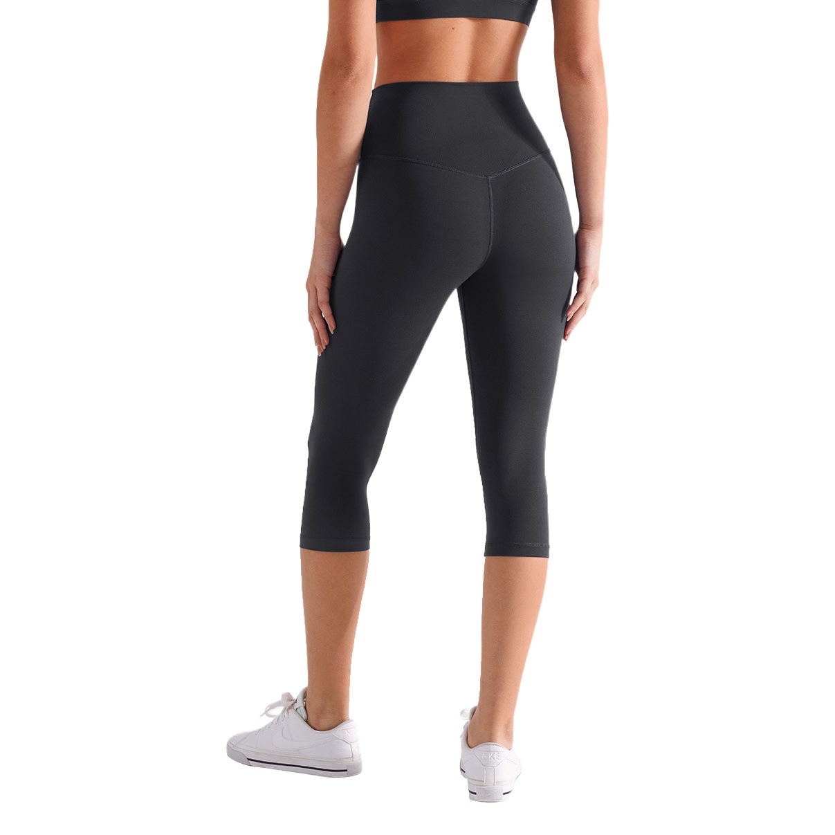 Sanding Sports Shorts Women's High Waist Tight Slimming Skin Friendly Yoga Pants Five-point Leggings Belly-lifting Hip Riding Pants