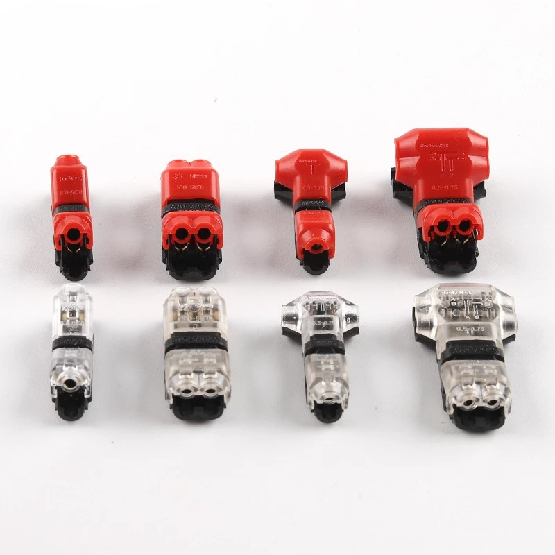 T-type H-type single and double wire non-stripping straight-through split wire connector non-stripping fast wiring line card line pet press type