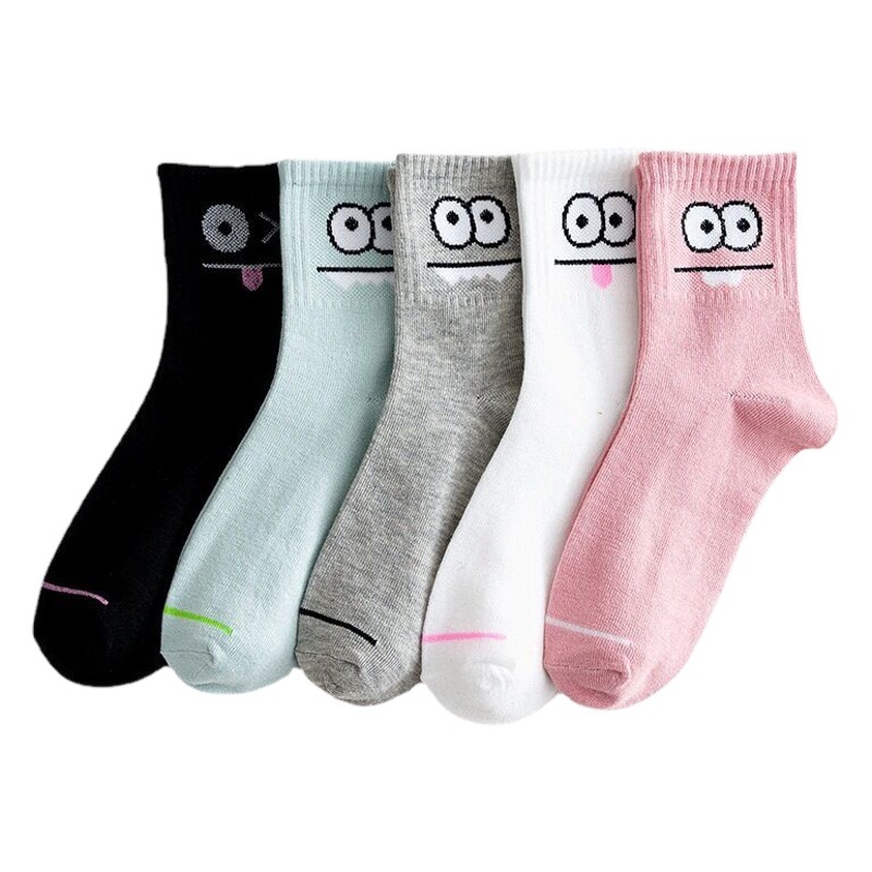 Autumn and Winter ins Socks Women's Korean Style Mid-length Socks Trendy College Style Internet Celebrity Long-length Socks for Women Students All-match Socks