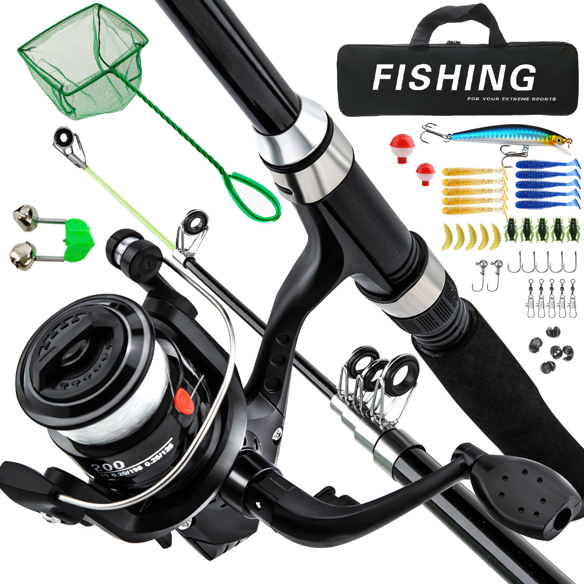 1.8m portable long-distance sea fishing Luya set beak fishing full set of fishing gear cross-border wholesale a generation of hair