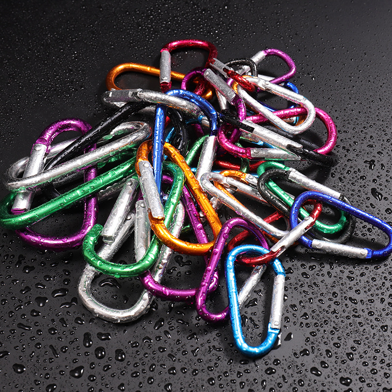 Picture of Manufacturers make gourd-shaped No. 6 D-shaped aluminum alloy mountaineering buckle hanging buckle hardware buckle mountaineering buckle in stock wholesale