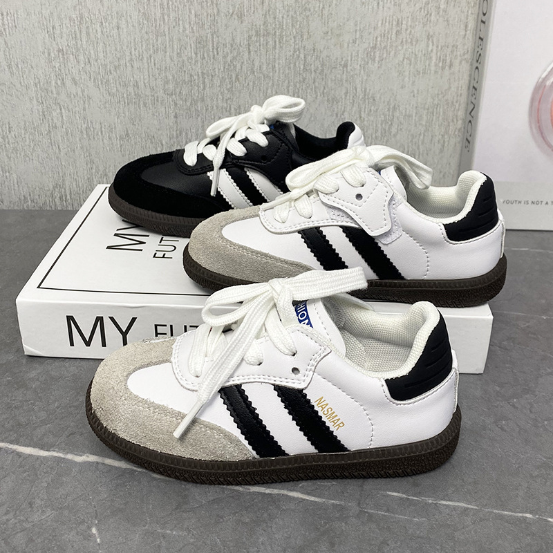 Children's Leather Sneakers 2025 Spring and Autumn New Girls sneaker Breathable Boys Casual White Shoes Baby Shoes