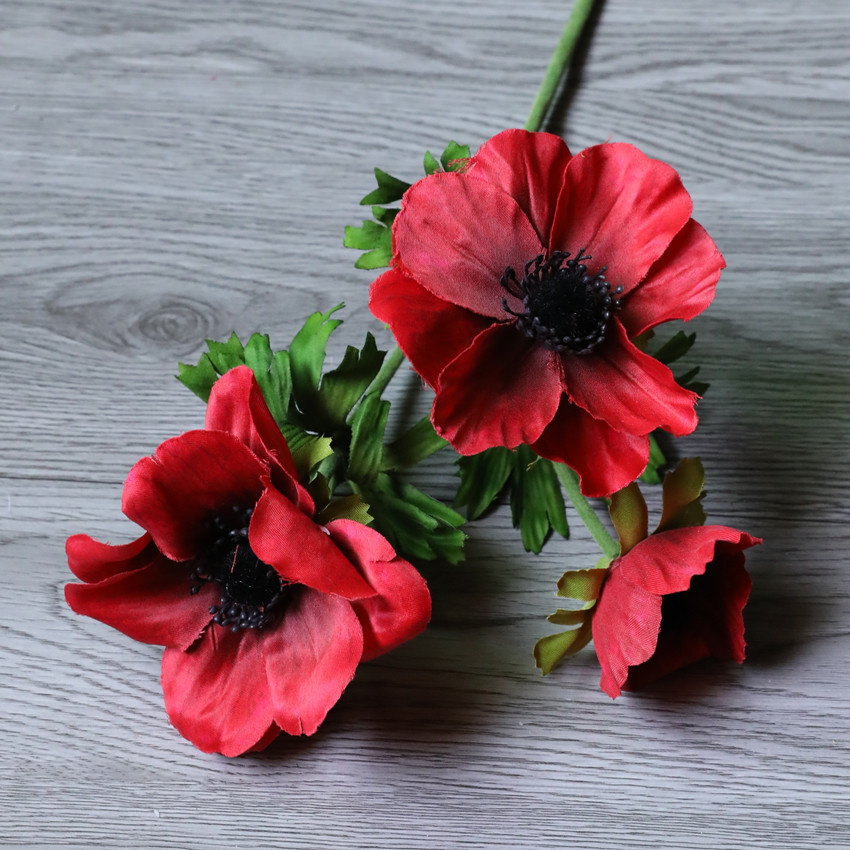 Picture of Artificial Flower silver Lotus home decoration artificial flower artificial wholesale living room single branch red floral decoration wedding flower arrangement