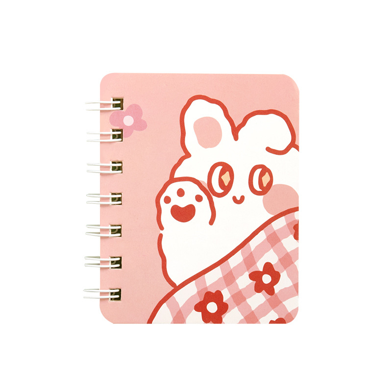 Picture of ins Creative Korean Coil Cartoon Mini Book Girl's Heart Cute Easy Pocket Learning Notebook T
