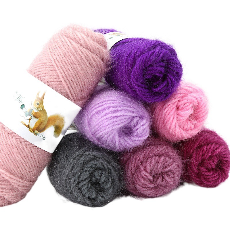 Squirrel Fleece Thick Line Bright Silk Scarf Hand Knitted Sweater Coat Wool Crochet diy Material Bag