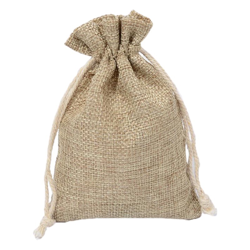 Linen Drawstring Pouch Jewelry Small Cloth Bag Coffee Bean Dog Packaging Burlap Bag Gift Storage Tote