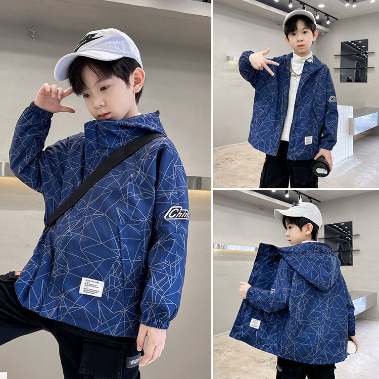 Picture of 2023 children's clothing Boys' new spring and autumn children's jacket middle and big children's autumn boys' trench coat jacket