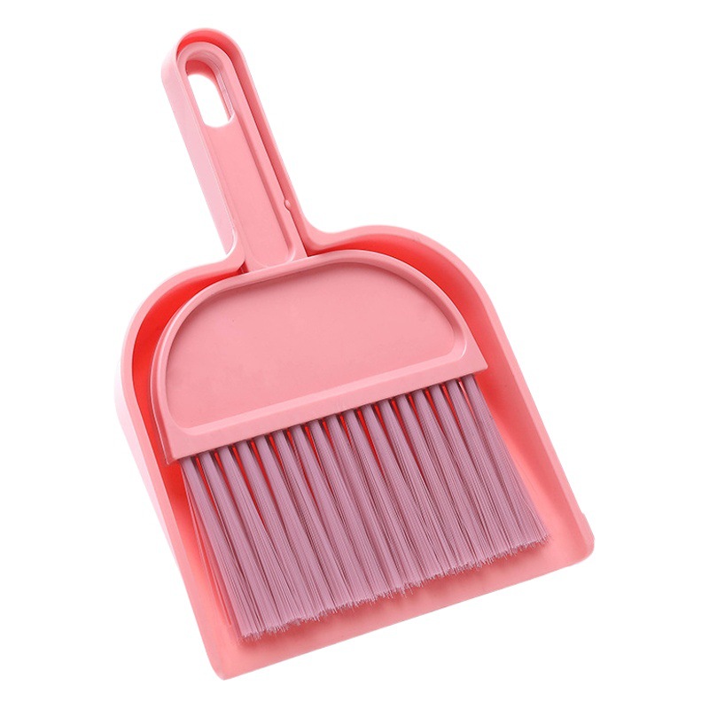 Desktop broom dustpan suit household mini desk cleaning small broom school broom single floor dual-use