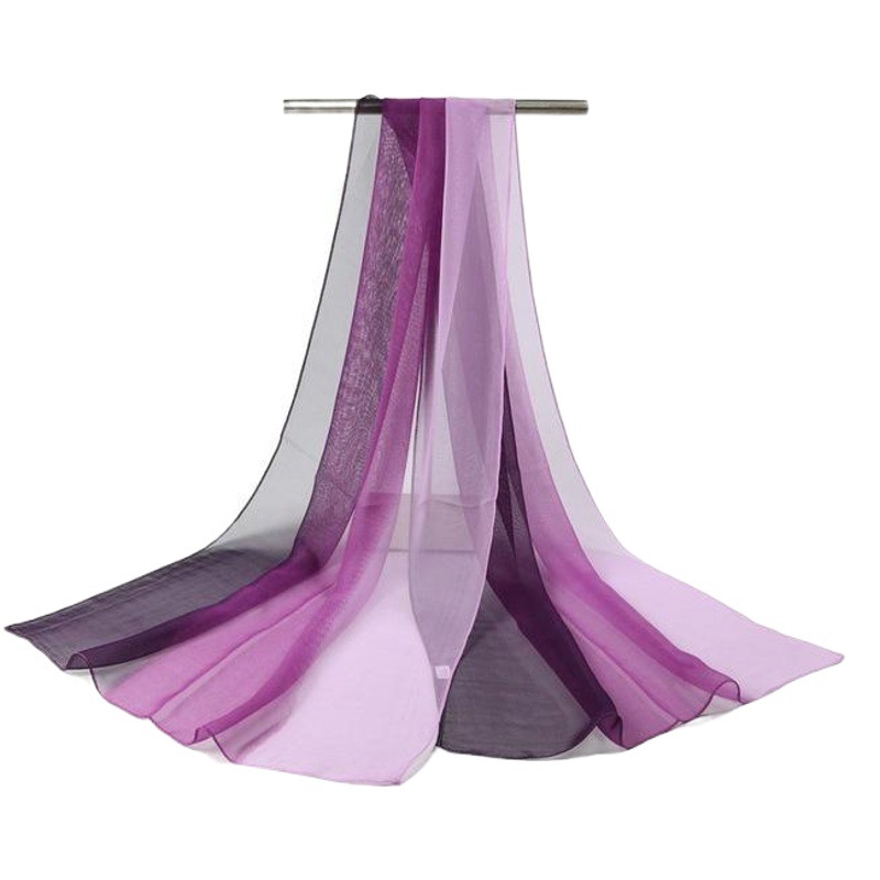 Body Scarf Women's Scarf Shawl Georgette Thin Beach Scarf Imitation Silk Scarf Etiquette Dress Scarf Women
