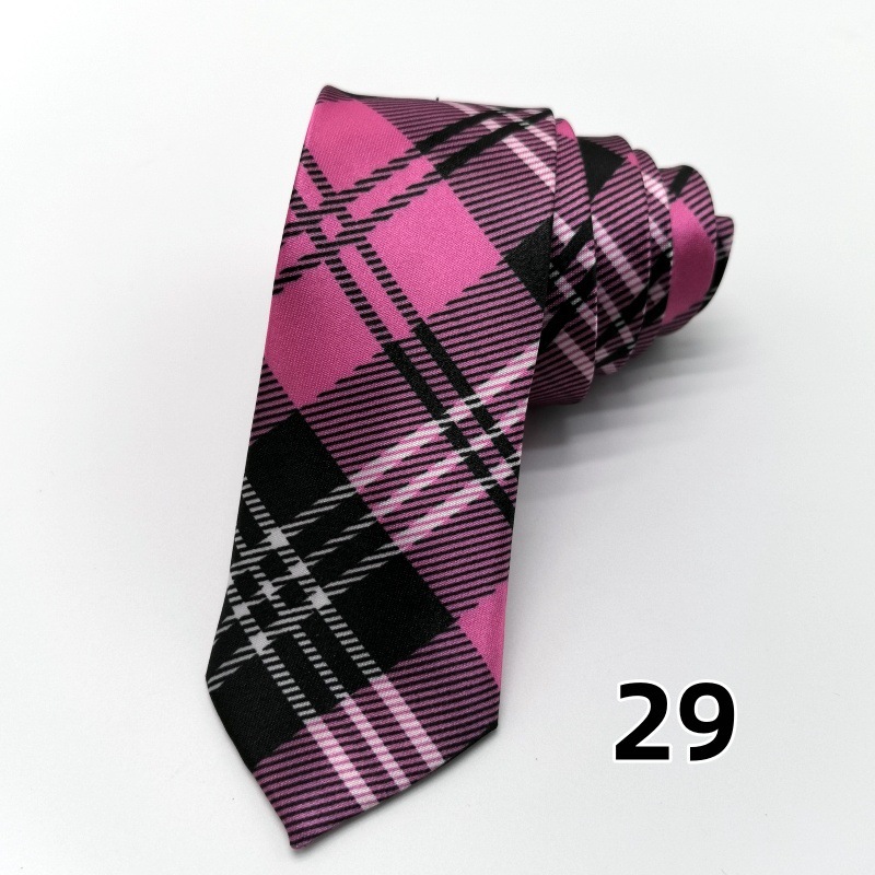 Picture of Ultra-narrow 5cm printed tie leopard print hand-tied unisex casual tie