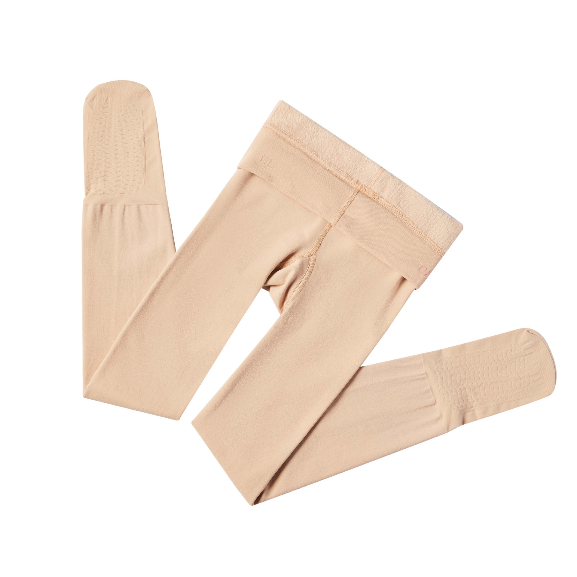 Picture of Wholesale children's autumn and winter fleece-lined thickened pantyhose generation hair girls dancing dragon claw hair white ballet dance socks