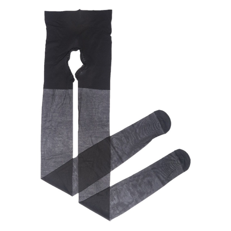 Candy color open crotch stockings women's fun and temptation-free ultra-thin tearable passion sexy color hollow pantyhose