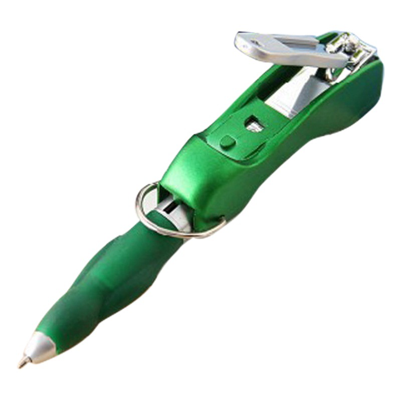 Creative multifunctional stationery wholesale nail clippers pen personalized folding ballpoint pen key chain advertising pen