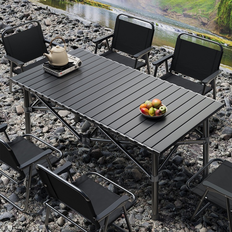 Camping table and chair, portable outdoor folding table, egg roll table, picnic table, picnic table, picnic table, simple stall small table