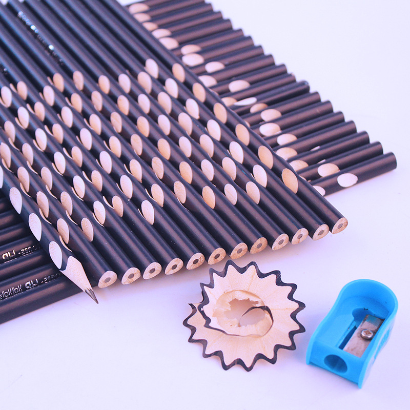 Picture of Factory wholesale hole pencil HB pencil correction holding posture Primary School students HB pencil triangle learning stationery