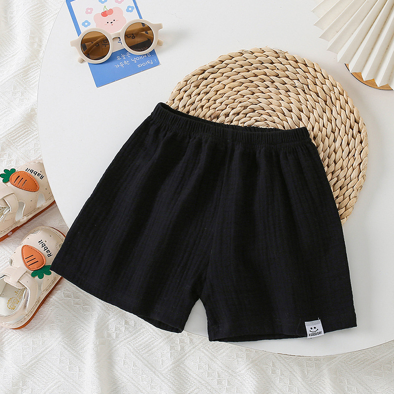 Picture of 24 summer children's shorts children's candy color cotton yarn loose casual sports shorts breathable five-point beach pants