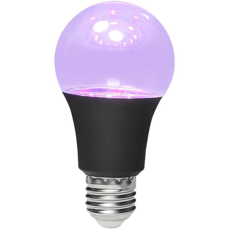 Manufacturer Wholesale Uv Purple Light Bulb 385-400Nm 8W Plastic-Coated Aluminum Screw Halloween Atmosphere Decorative Lanterns