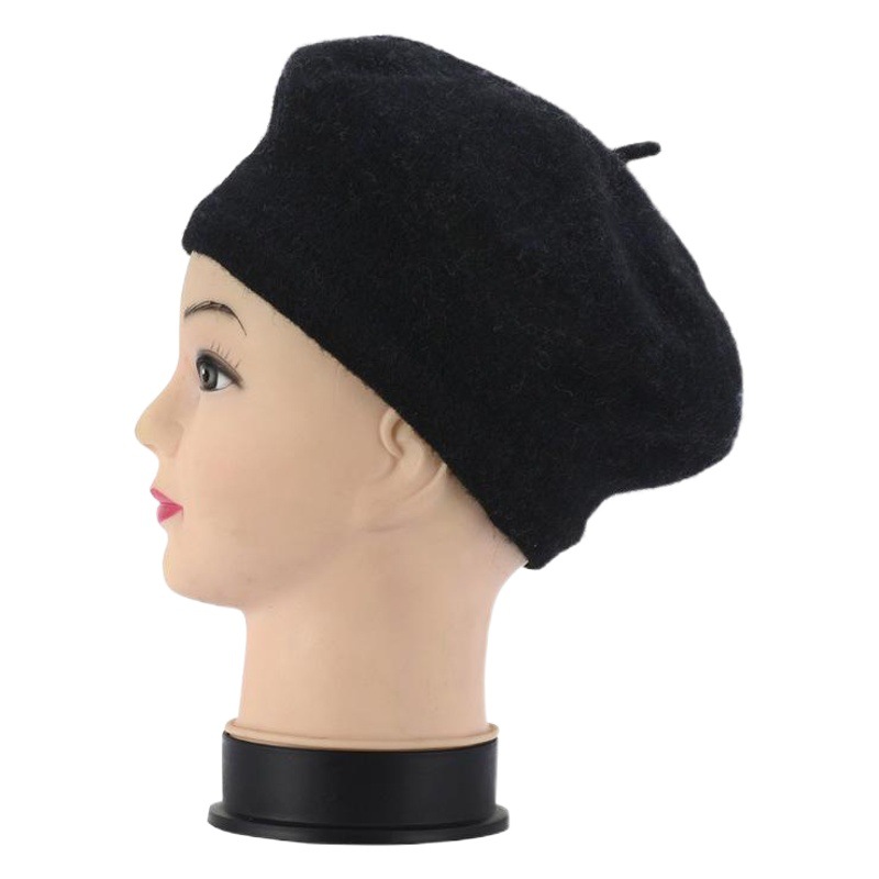 Foreign Trade New K-Style Autumn and Winter Imitation Woolen Beret Princess Hat Ladies Beret Painter Hat Wholesale