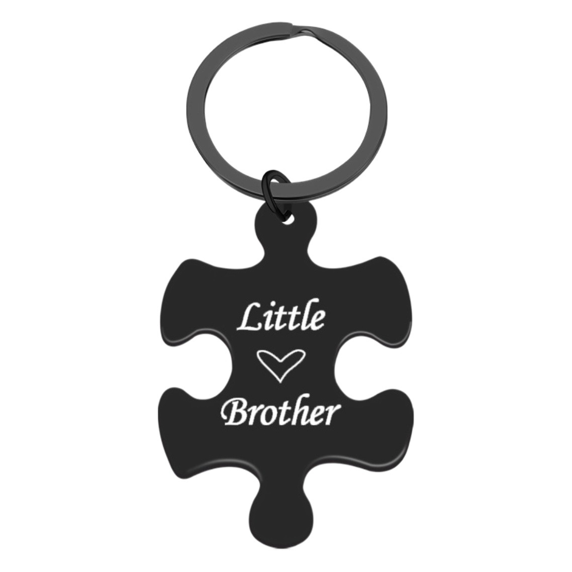 Stainless steel puzzle keychain big sister little brother keychain big sister /little brother