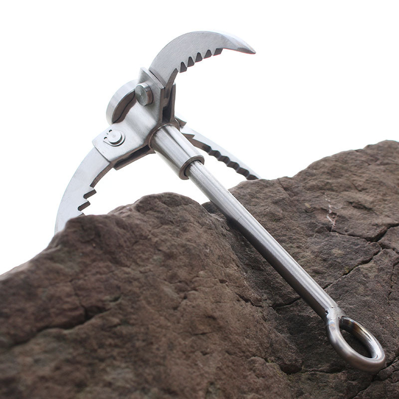 Flying Tiger Claw Small Three-Claw Foldable Climbing Hook Adventure Survival Tool Stainless Steel High Load-Bearing Flying Tiger Claw