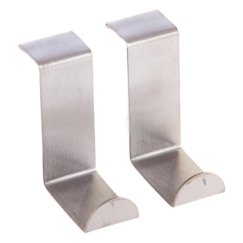 Picture of Creative Z-Shaped Door Back Hook Stainless Steel Traceless Nail-Free Hook Door Back Clothes Hook S-Shaped Hook 2 Pack
