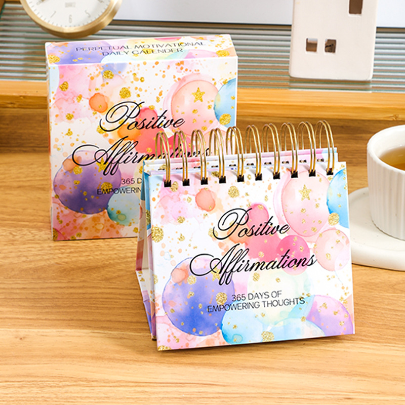 Picture of Cross-Border 2026 English Inspirational Desk Calendar Creative Drum Dance Female Desktop Ornaments 365 Days Calendar Perpetual Calendar