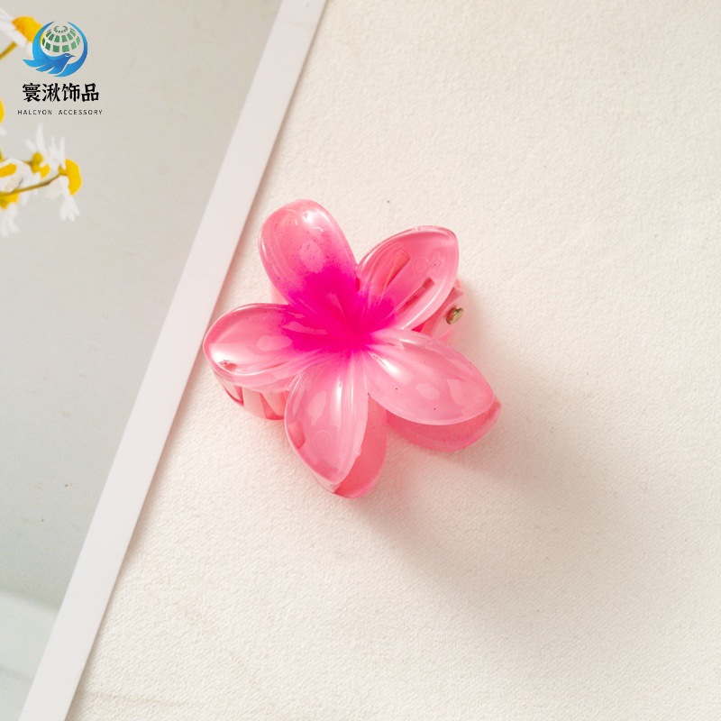 Picture of Cross-border egg flower clip large high-grade gradient Flower hairpin back head updo ponytail shark clip headdress