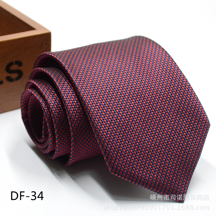 Picture of Tie business formal men's tie polyester yarn Arrow 8cm business tie