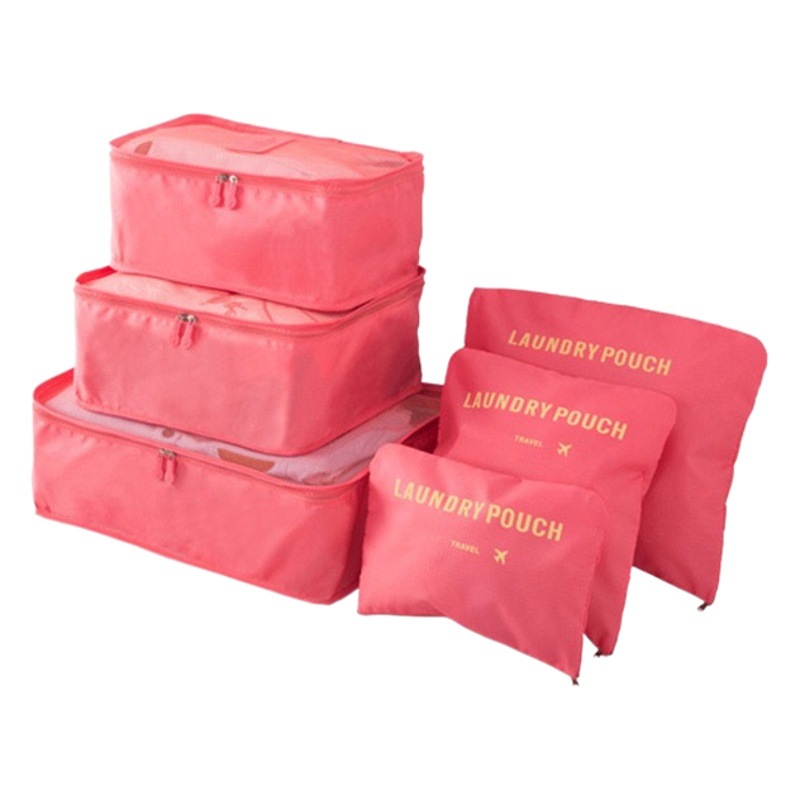 Travel Bag 6-Piece Set Oxford Cloth Multi-Functional Cosmetics Bag Intimates Bra Organizer Bag Shoe Cosmetics Bag Six-Piece Set