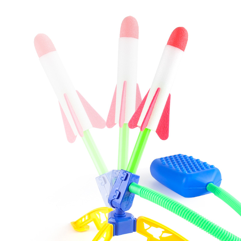 Picture of Children's Foot Step Indoor and Outdoor Ejection Toy Flying Rocket Single and Double Launcher Flash Rush Launcher