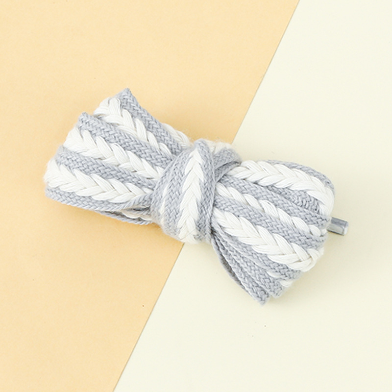 Picture of Marshmallow Two-Color Wheat Ear Shoelaces 1.5cm Casual Shoes Sneakers Twist Woven Cotton Shoelaces Ready for Cross-Border Wholesale