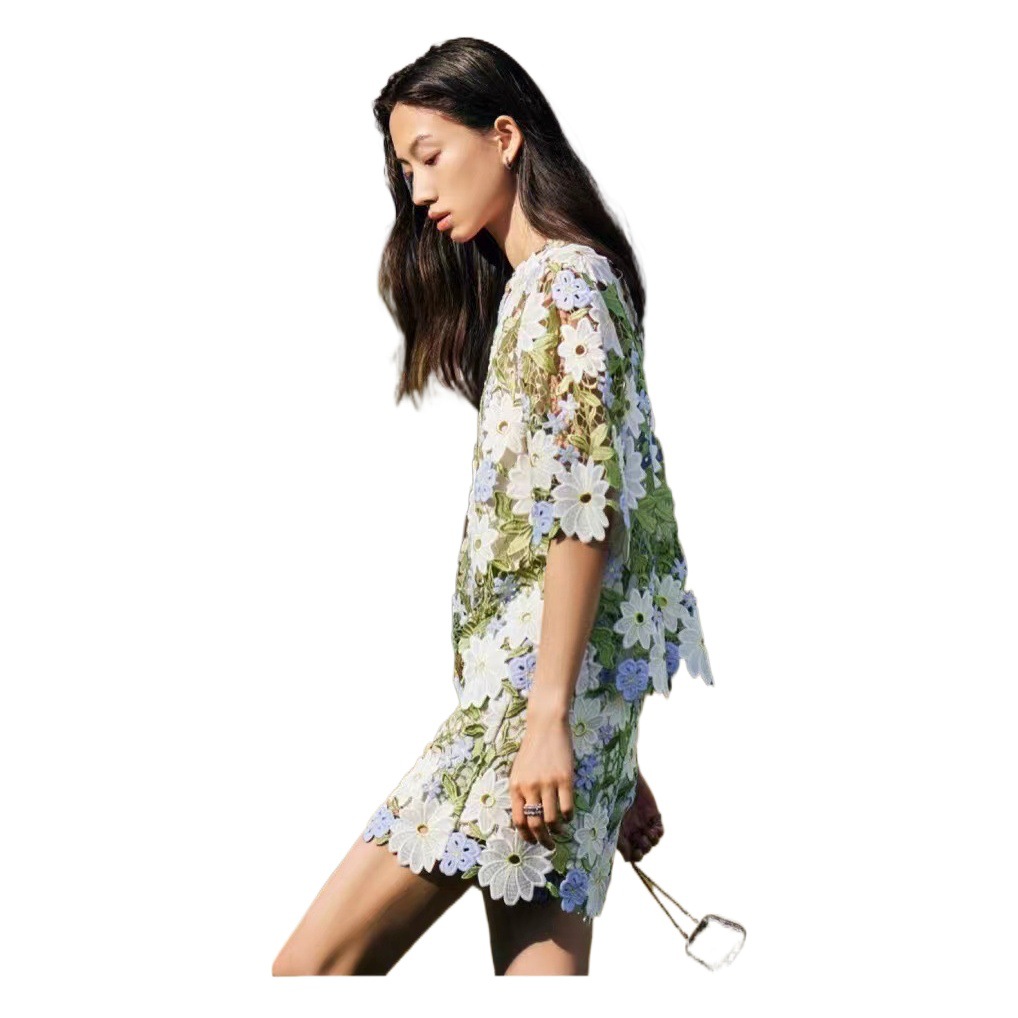 Classic soft touch multi-color milk silk embroidery skirt shirt dress cheongsam bag Stitching fabric