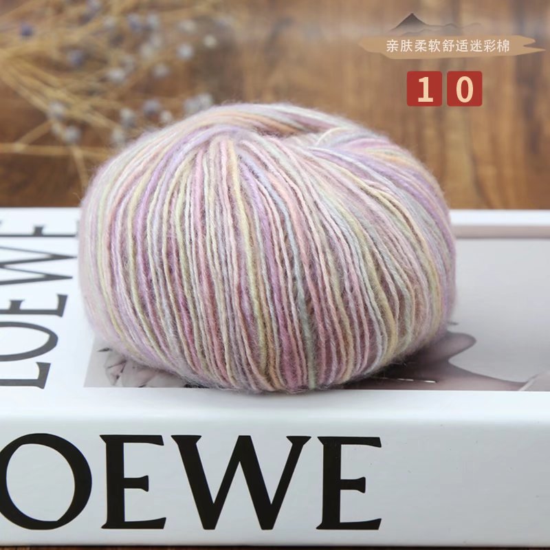 Picture of Cross-border camouflage cotton wool segment dyeing gradient cotton yarn handmade diy thick cotton wool wool wholesale