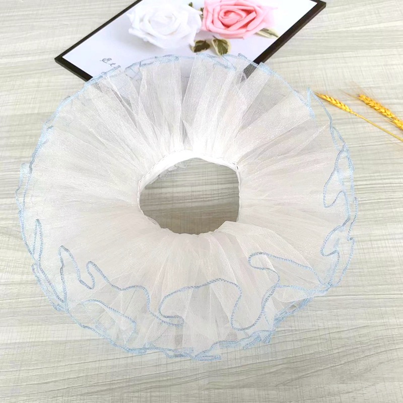 Picture of Children's Dance gauze skirt female ballet pettiskirt half-length short mesh 61 performance skirt practice skirt White Black