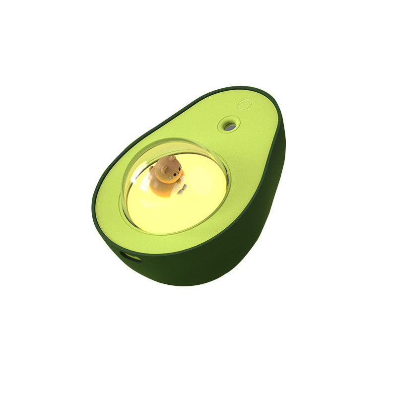 Picture of The new avocado night light humidifier cute pet shape small portable mute humidification fog more water