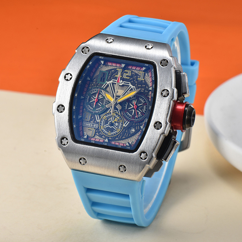 Picture of 2025 New Foreign Trade Men's Quartz Watch Multi-Functional Six-Pin Barrel-Shaped Fashion Hollow Business Watch Wholesale