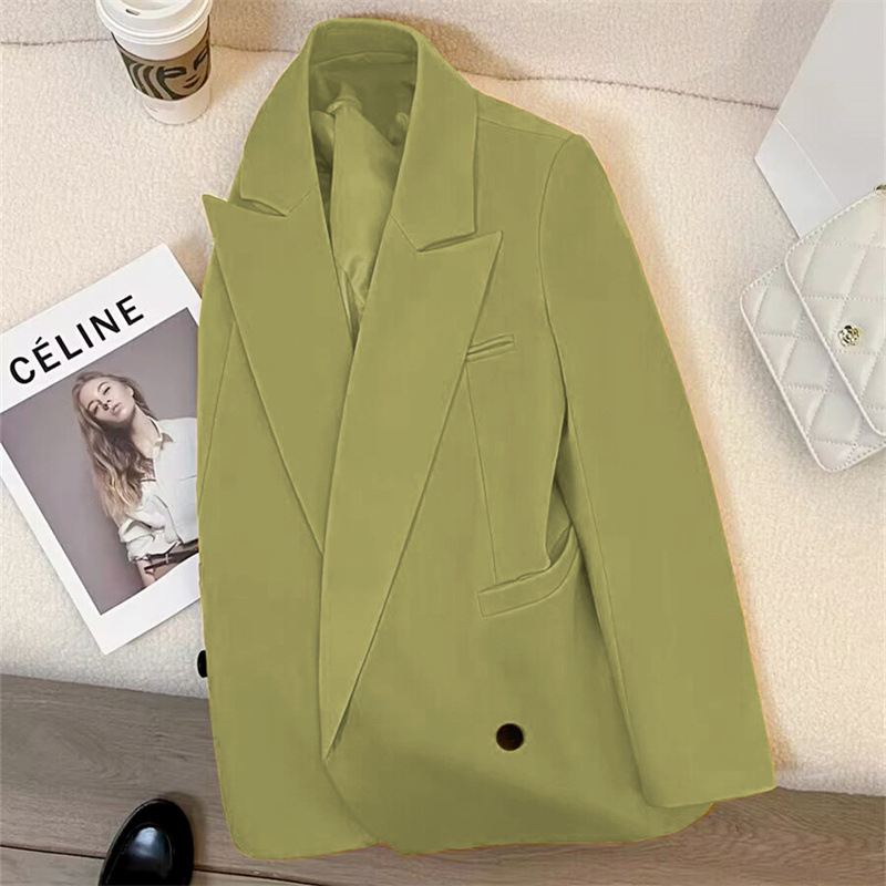 Picture of Spring and Autumn Pure Color High-end Sense Casual Loose Suit Top Temperament Ladies Fashion Trend Suit Wholesale