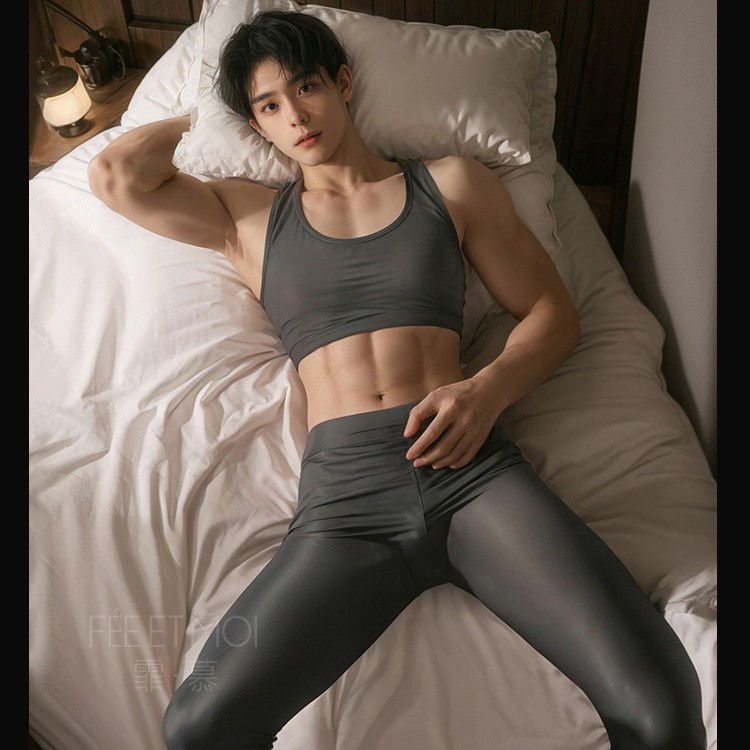 Sexy lingerie men's pure desire perspective uniform suit jumpsuit shirt open yoga pants temptation wholesale