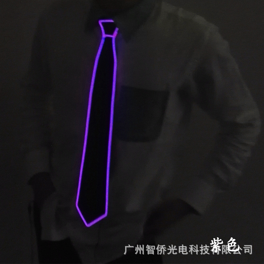 Picture of El Cold Light Luminous Tie Halloween Christmas Decoration Tie Glitter Tie Cold Light Tie Luminous Props
