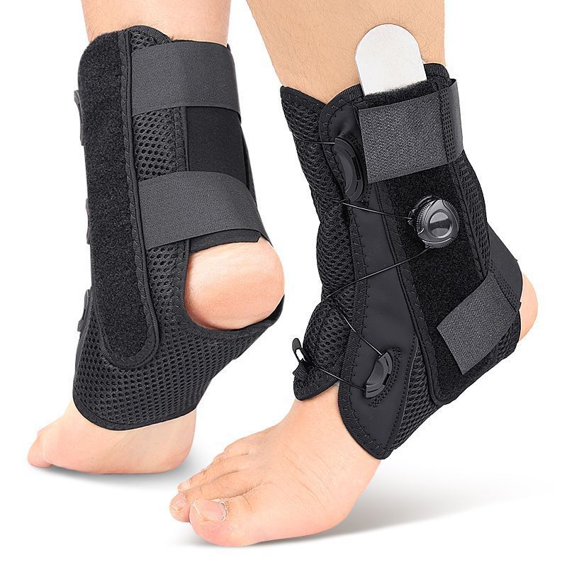 Knob pull rope ankle brace fixing belt manual adjustment elastic aluminum plate support ligament slow pressure stable ankle brace