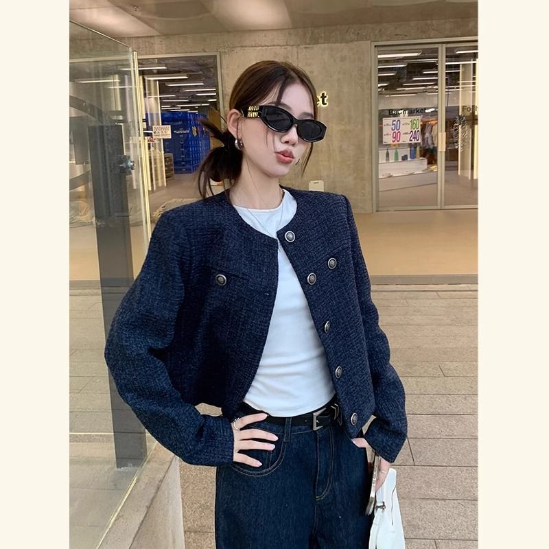 Chanel Style Coat Women's Autumn and Winter 2024 New Retro Casual Short Niche Elegant Korean Style Socialite Top Trendy