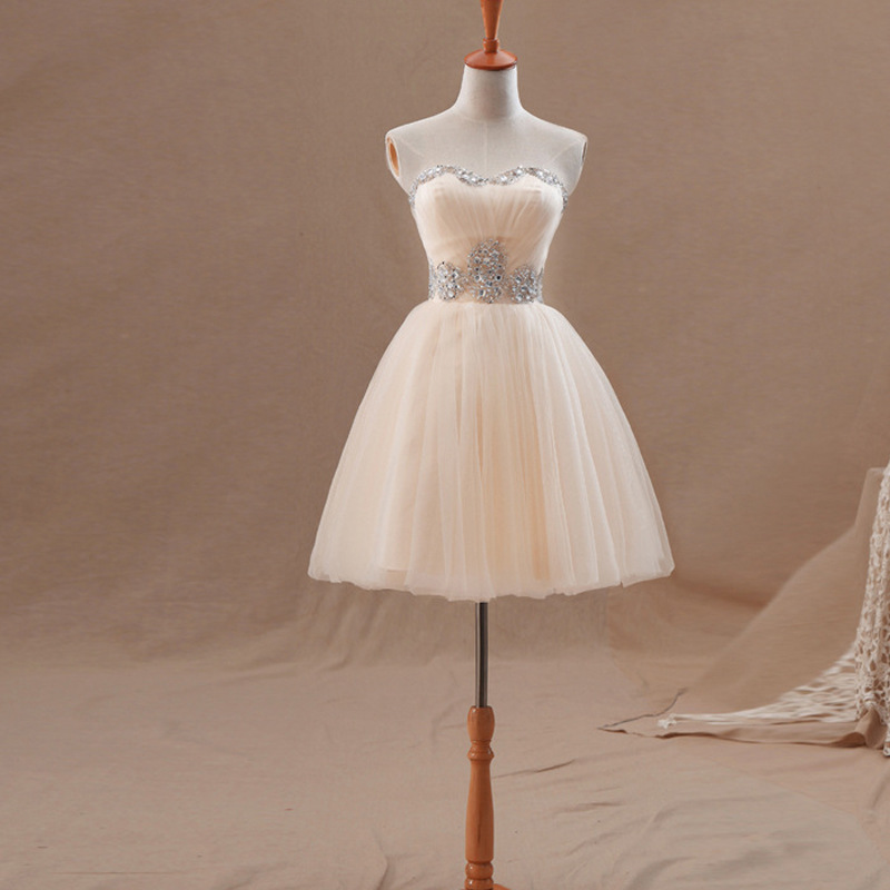 2023 new champagne color small skirt princess yarn skirt high-end dress wholesale wedding dress summer performance host