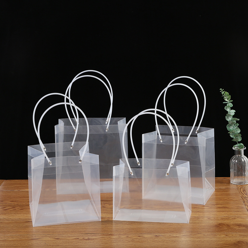 Transparent Pp Handbag Baking Cake Gift Packaging Souvenir Bag Holiday Gift Bag Valentine's Day Flower Bag