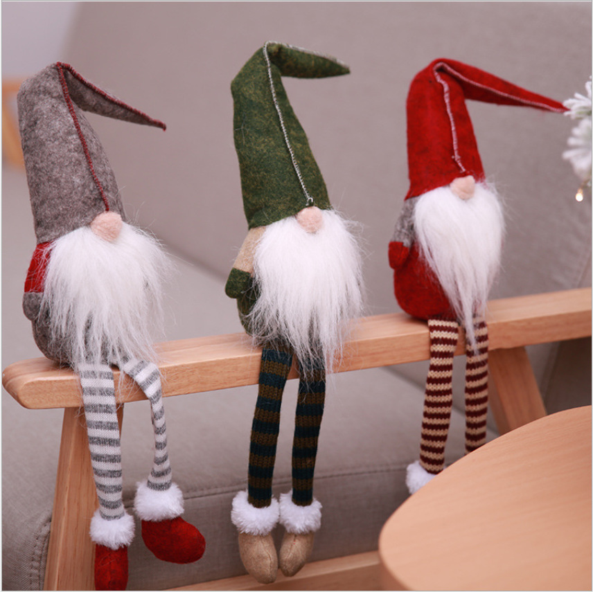 Foreign trade hot Christmas decoration supplies faceless doll doll European and American style old man pendant window decoration batch