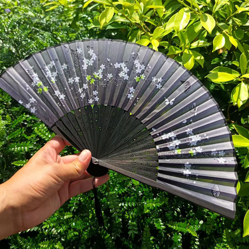 Picture of Folding Fan Bamboo Ancient Fan Student Girl Chinese Style Small Fan Scenic Spot Export Wholesale Retail Gift Decorative Fan