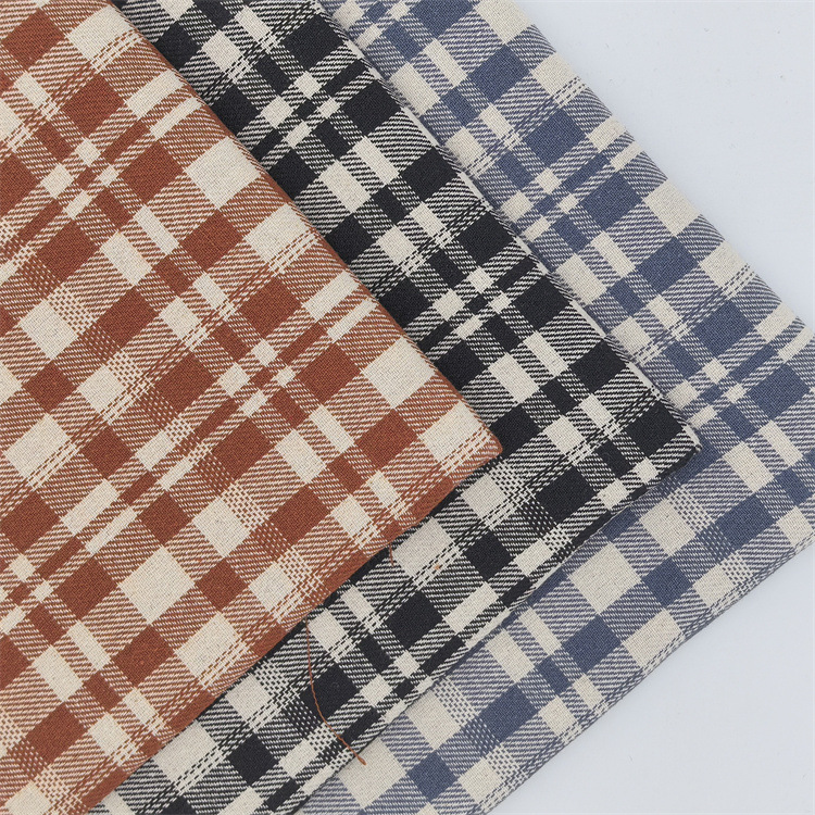 Pure cotton twill large plaid double-layer fabric, yarn-dyed thickened autumn/winter shirt jacket fashion fabric, new in stock
