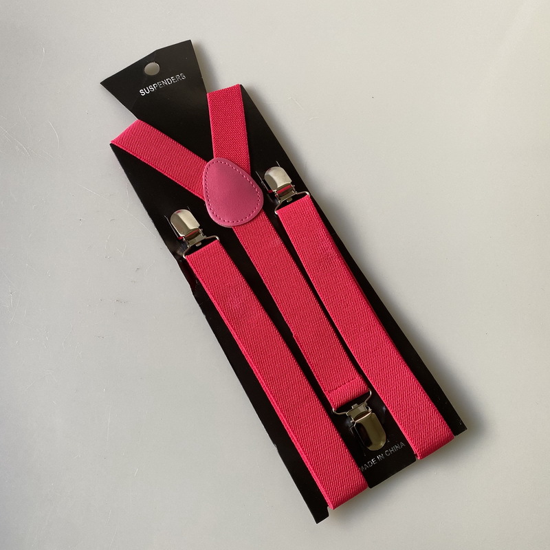 Parent-Child Suspender Clips for Adults and Children, Men's and Women's Suspenders, Elastic Solid Color Suspender Clips, Factory Direct Sales in Stock