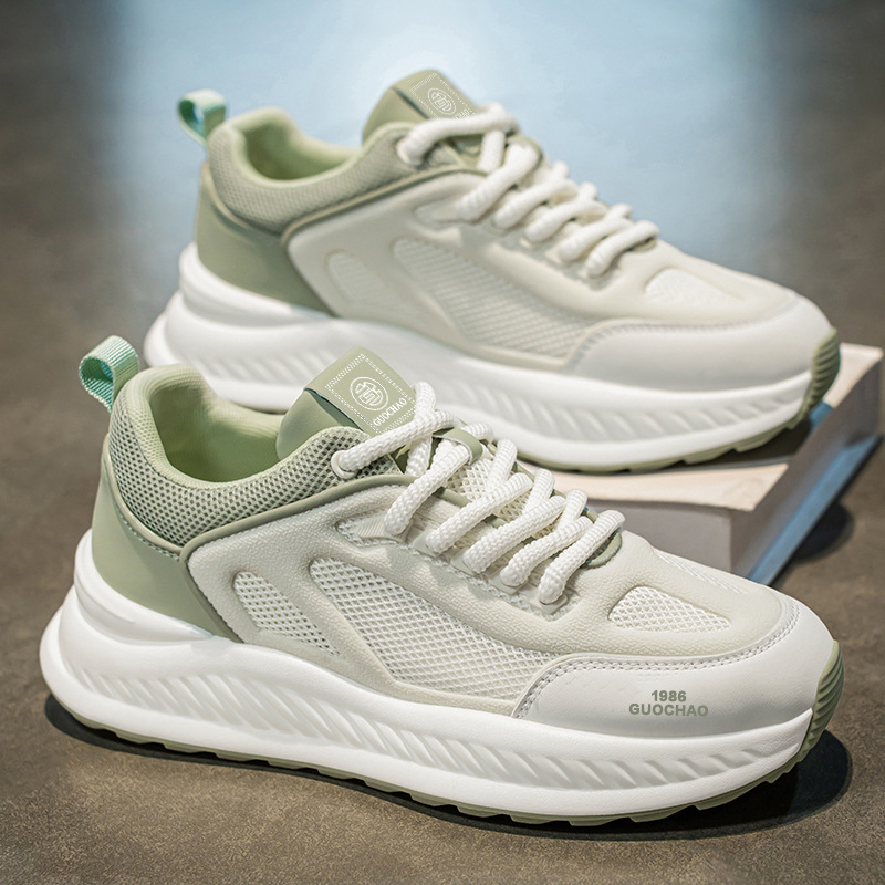 Men's Shoes 2025 New Summer Mesh Breathable Deodorant White Casual Men's All-match Increased Sports Torre Trendy Shoes